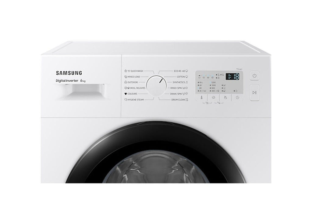 Samsung WW60A3120BH/LE Lavatrice a libera installazione, carica frontale, 6 kg, 1200 giri, Classe C, Bianca