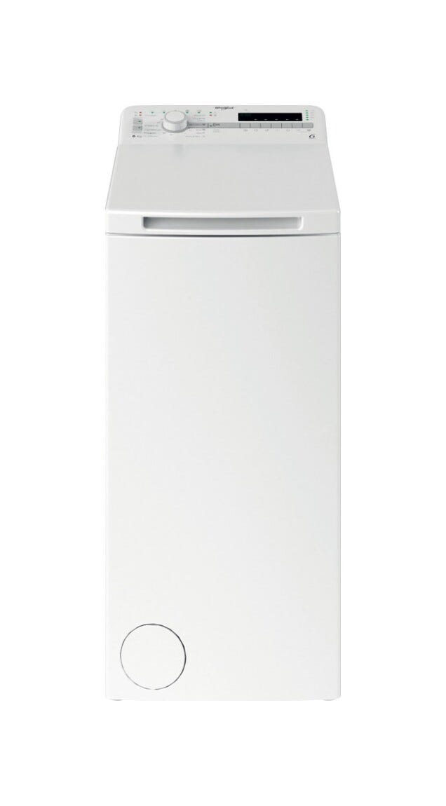 Whirlpool TDLR 6040S EU/N Lavatrice a libera installazione, carica dall'alto, 6 kg, 6th Sense, Colours 15°, Programma Rapido 30', Bianco