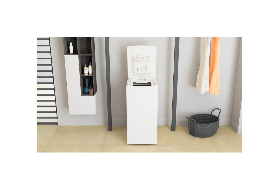 Whirlpool TDLR 6040S EU/N Lavatrice a libera installazione, carica dall'alto, 6 kg, 6th Sense, Colours 15°, Programma Rapido 30', Bianco
