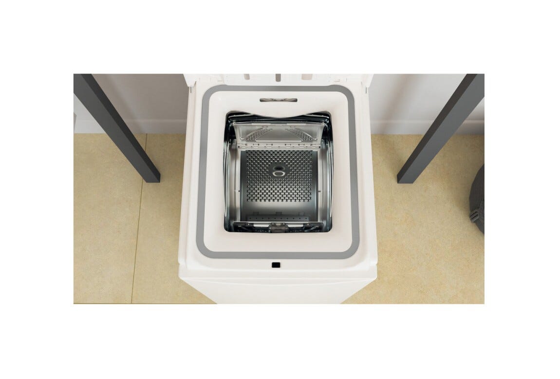 Whirlpool TDLR 6040S EU/N Lavatrice a libera installazione, carica dall'alto, 6 kg, 6th Sense, Colours 15°, Programma Rapido 30', Bianco