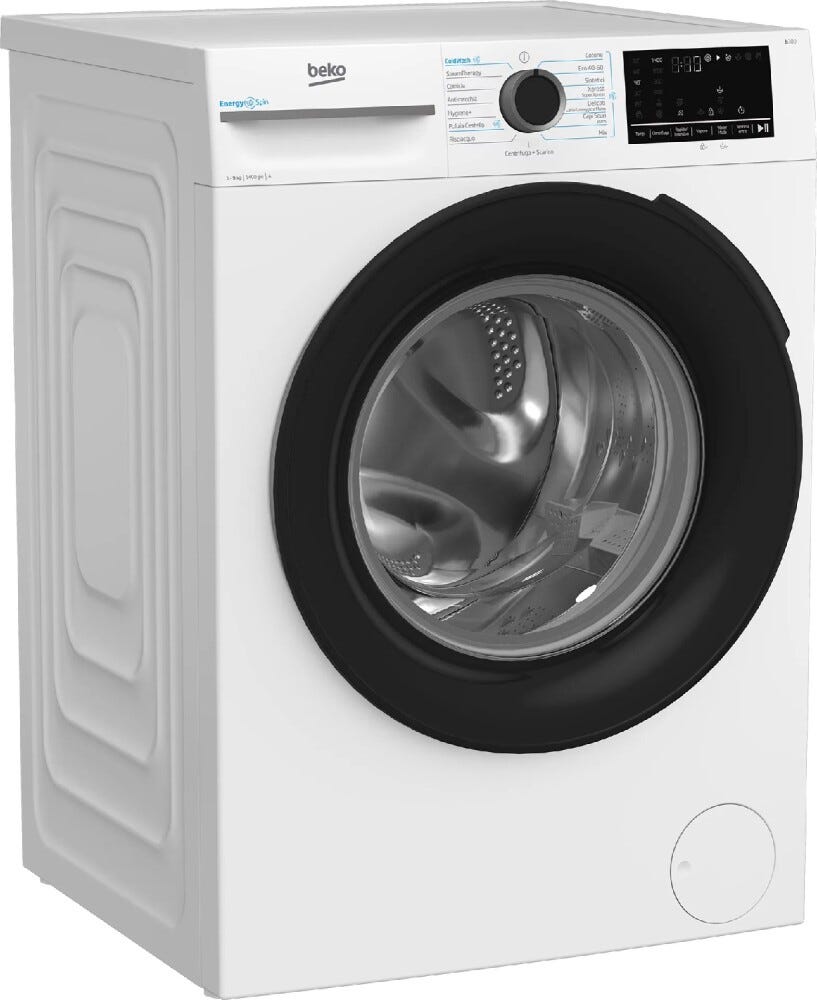 Beko BMW9149DB b300 Lavatrice a libera installazione cm. 60, capacità 9 kg, 1400 giri, SteamCure, EnergySpin, bianco
