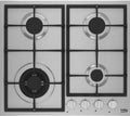 Beko HBIAG64225SXP bPRO 500 Piano cottura a gas cm. 58, 4 bruciatori gas, wok, Extra Space, griglie in ghisa, inox