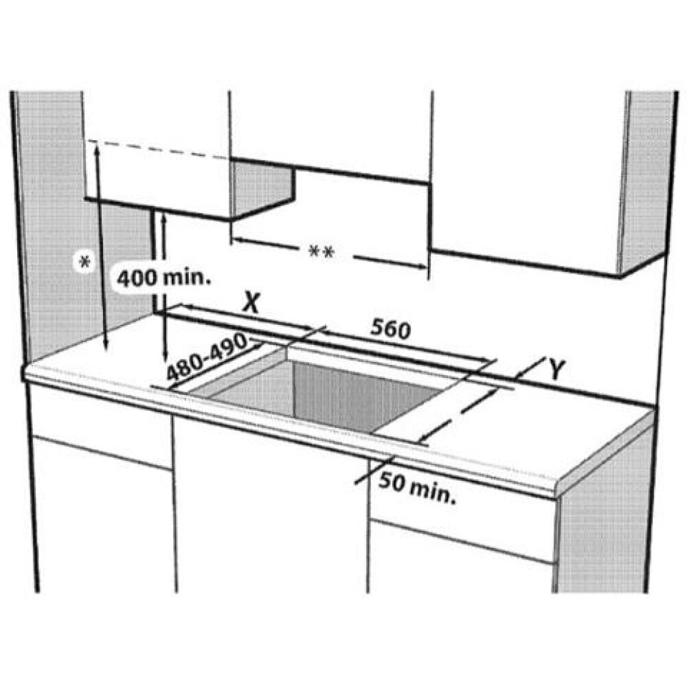 Beko HBIAG64225SXP bPRO 500 Piano cottura a gas cm. 58, 4 bruciatori gas, wok, Extra Space, griglie in ghisa, inox