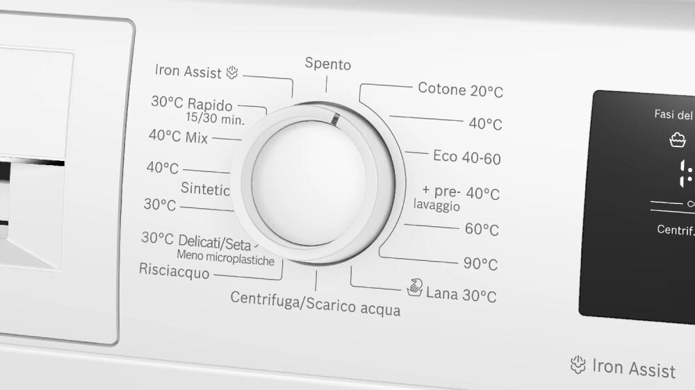 Bosch WAN24009IT serie 4 Lavatrice a carica frontale, 9 kg, centrifuga 1200 giri/min, Iron Assist, Classe A, bianco