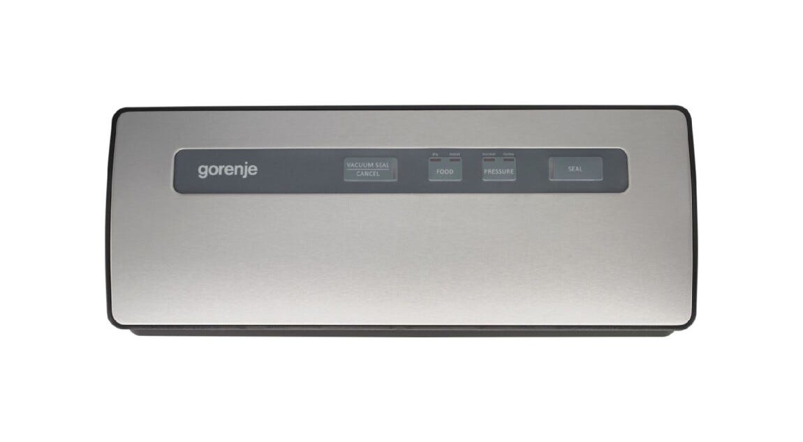 Gorenje VS120ES Macchina sottovuoto, 120 W, 800 mbar, sigillatura 300 mm, grigio