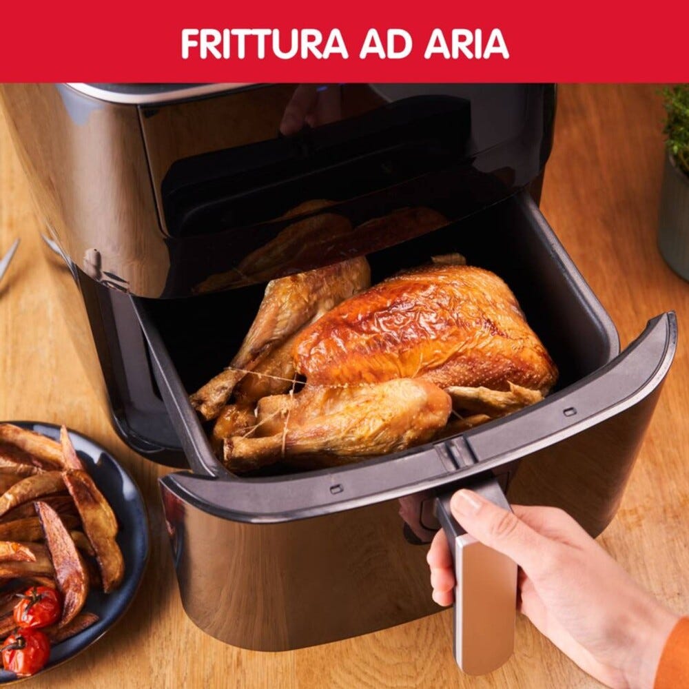 Moulinex AL201810 Easy Fry Grill & Steam Friggitrice ad aria 6.9 L, Extra Crisp, vapore e grill, nero
