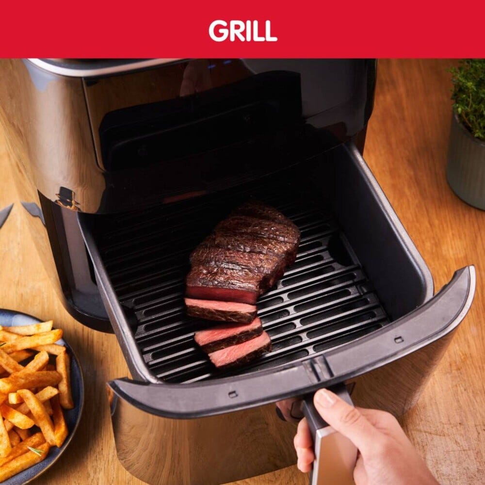 Moulinex AL201810 Easy Fry Grill & Steam Friggitrice ad aria 6.9 L, Extra Crisp, vapore e grill, nero