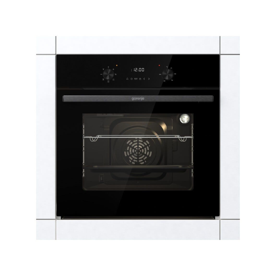 Gorenje BO6635E01BG G400 Forno elettrico multifunzione da incasso cm. 60, ventilato, capacità 77 litri, nero