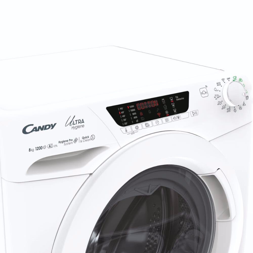 Candy HE 1284TWM6/1-S Lavatrice Candy 8 kg, 1200 rpm, Inverter BPM, Wi‑Fi + Bluetooth, classe E, bianco