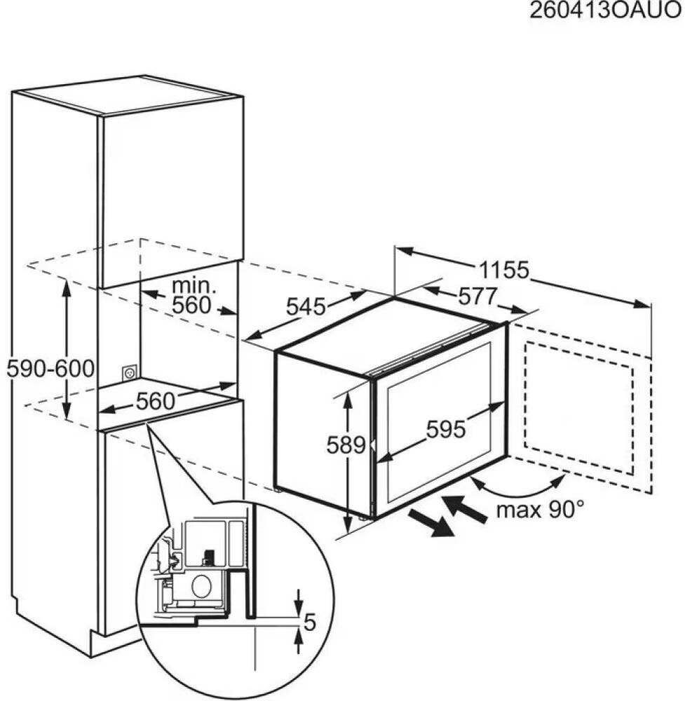 AEG AWCD280B6B Perfect Shelving 8000 Cantina vini da incasso cm. 60, altezza 59, 26 bottiglie, Dual Zone, nero