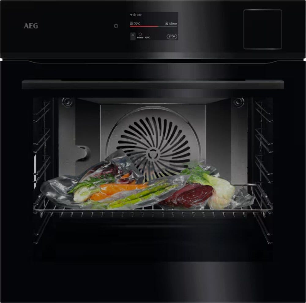 AEG NBP8S731AB serie 8000 Forno a vapore multifunzione cm. 60, 70 litri, Connettività Wi-Fi, AI TasteAssist, termosonda, classe A++, nero