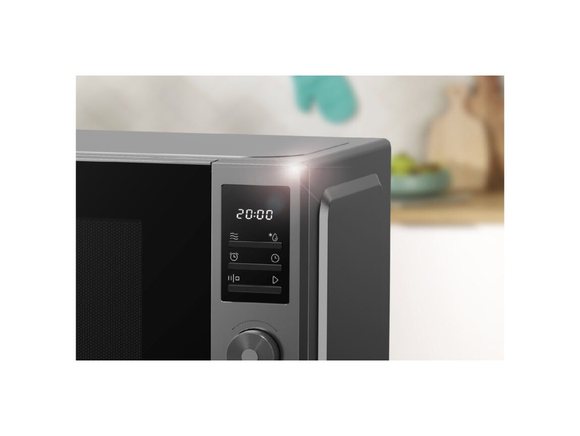 Gorenje MO20A3T4 Forno a microonde cm. 44, capacità 20 litri, 700 W, 5 livelli, AutoMenu, AquaClean, grigio/nero