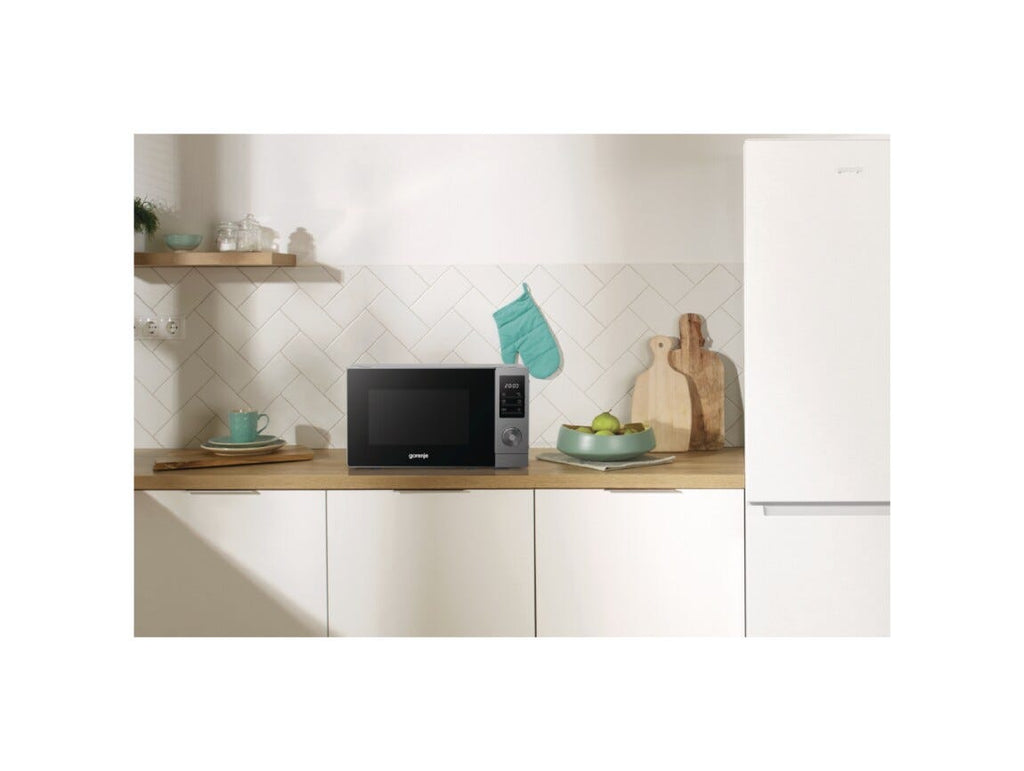 Gorenje MO20A3T4 Forno a microonde cm. 44, capacità 20 litri, 700 W, 5 livelli, AutoMenu, AquaClean, grigio/nero