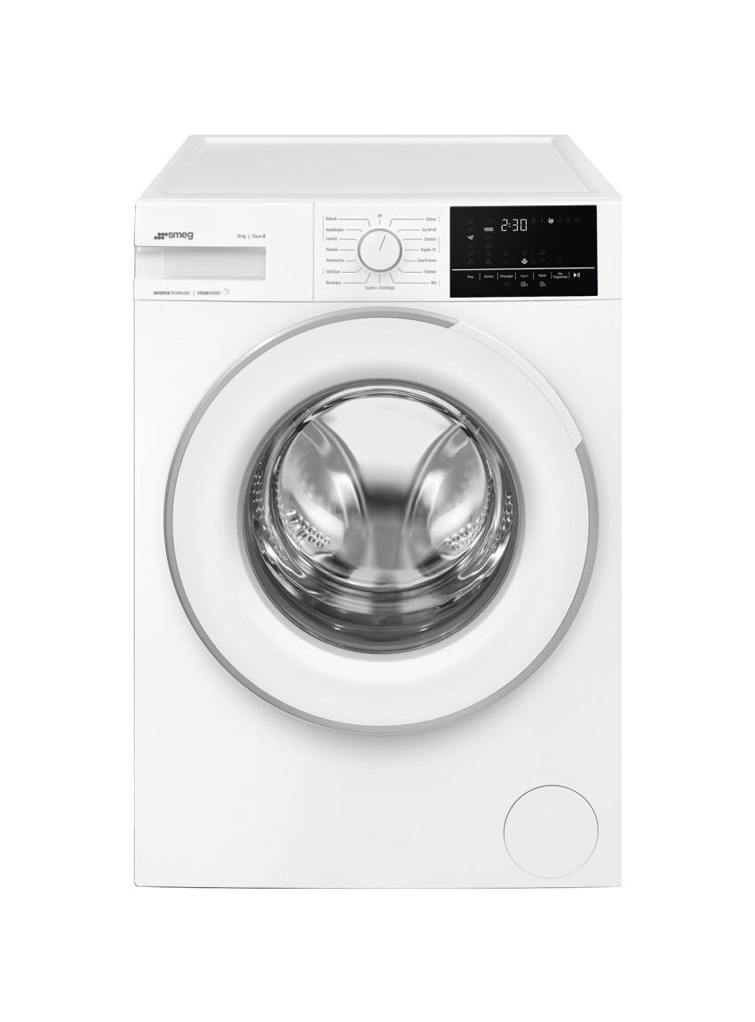 Smeg WN04SEA1 Nova Care Lavatrice cm. 60, capacità 10 kg, centrifuga 1400 giri/min, funzione vapore, comandi touch, bianco