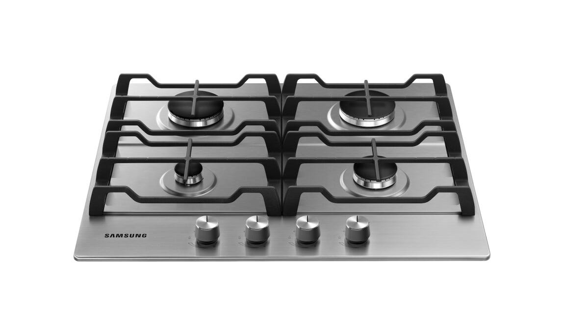 Samsung NA64H3010AS/T1 Piano cottura a gas 60 cm 4 fuochi, Inox