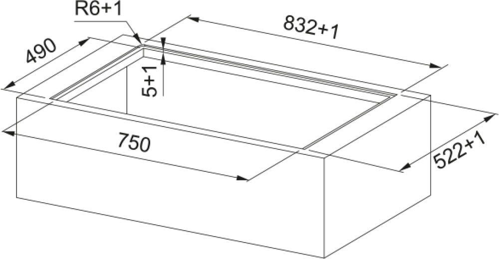 Franke FMA 8372 4RC HI MARIS Piano cottura induzione cm. 83 con cappa integrata, 680 m³/h, vetro nero