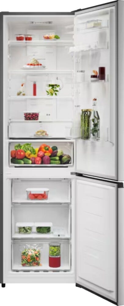 AEG ORC6M341DV serie 6000 Frigorifero con congelatore a libera installazione cm. 60, altezza 200, 336 litri, TwinTech® Total No Frost, inox