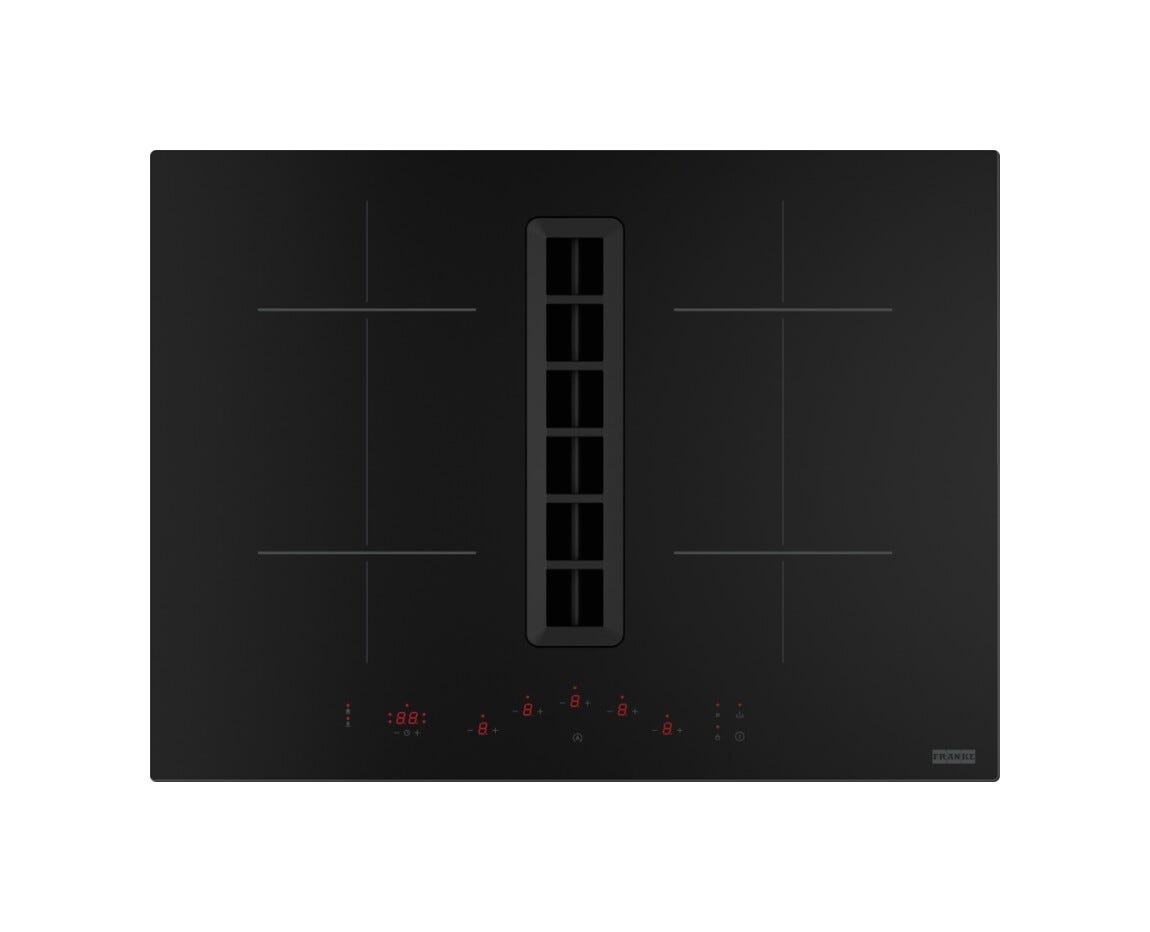 Franke FSM 7072 4RC HI SMART Piano cottura induzione cm. 70 con cappa integrata, 680 m³/h, vetro nero