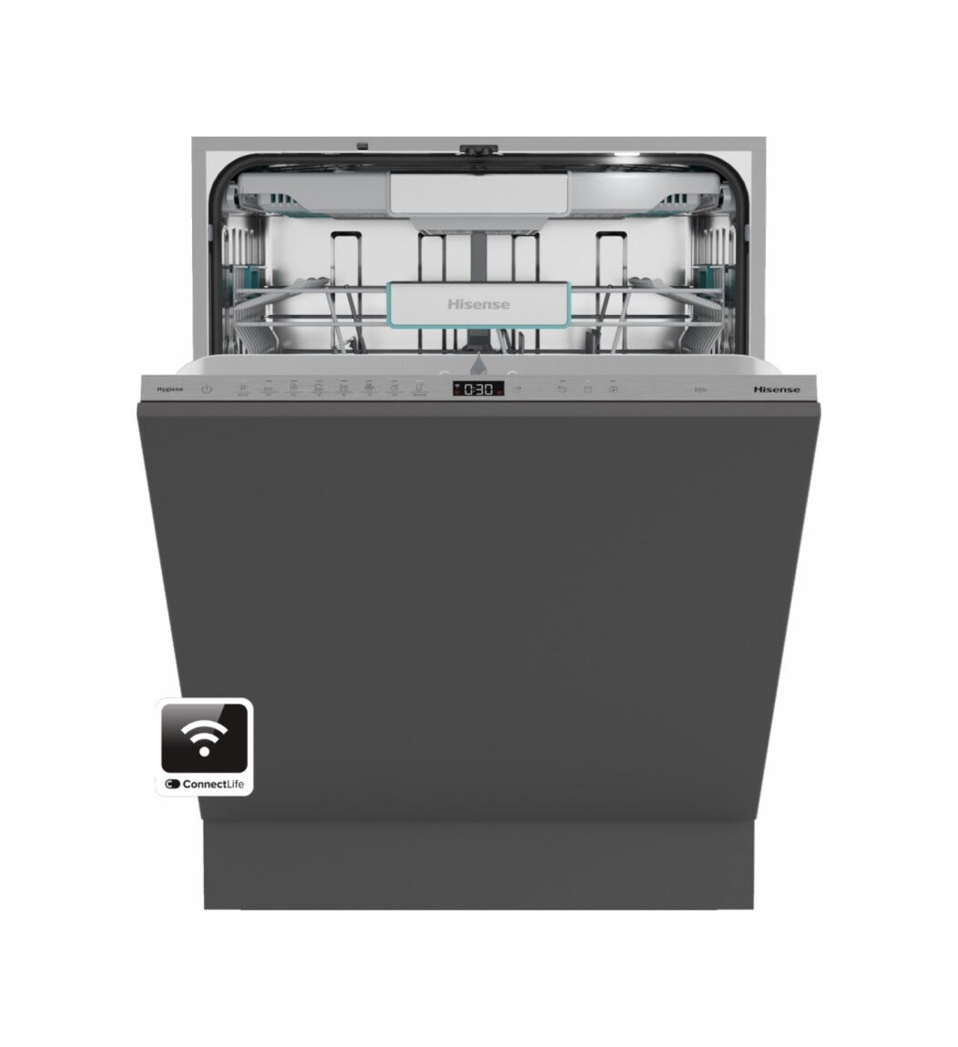 Hisense HV673B66 Hi6 Lavastoviglie da incasso cm. 60, 16 coperti, Sliding Door, AutoDry, inverter