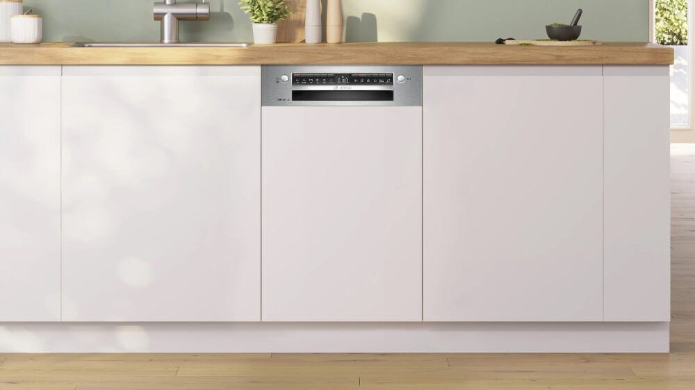 Bosch SPI4EMS17E serie 4 Lavastoviglie slim integrata parziale cm. 45, 10 coperti, Home Connect, EfficientDry, classe B