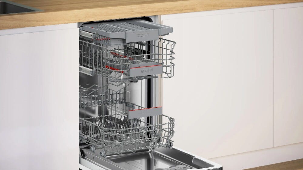 Bosch SPI4EMS17E serie 4 Lavastoviglie slim integrata parziale cm. 45, 10 coperti, Home Connect, EfficientDry, classe B