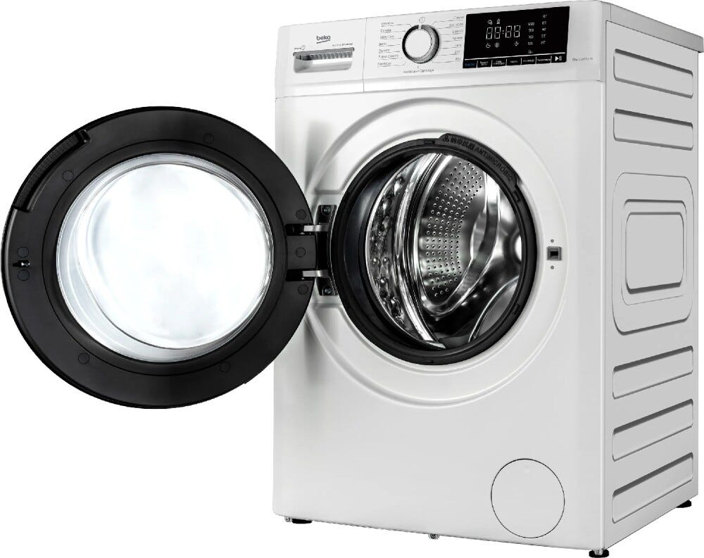 Beko BMX8126DW b300 Lavatrice cm. 60, capacità 8 kg, 1200 giri, SteamCure®, 15 programmi, bianco