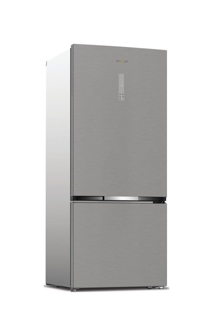 Whirlpool WHK2 6553 X5E Frigorifero con congelatore a libera installazione cm. 78, capacità 551 litri, Dual No Frost, Multi Zone, 6° SENSO, pearl inox