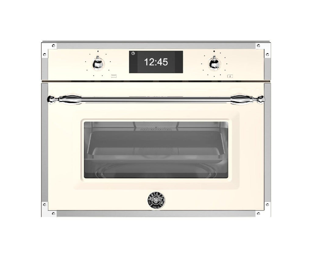 Bertazzoni FHER4077MTAX3 Heritage Forno microonde combinato 38 L, display TFT full touch, 7 funzioni, 15 programmi preimpostati, avorio / inox