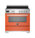 Bertazzoni PRO95I1EART2 Professional Cucina da accosto 90 cm, piano induzione 5 zone con 2 zone flex, forno elettrico 103 L, 11 funzioni, arancio