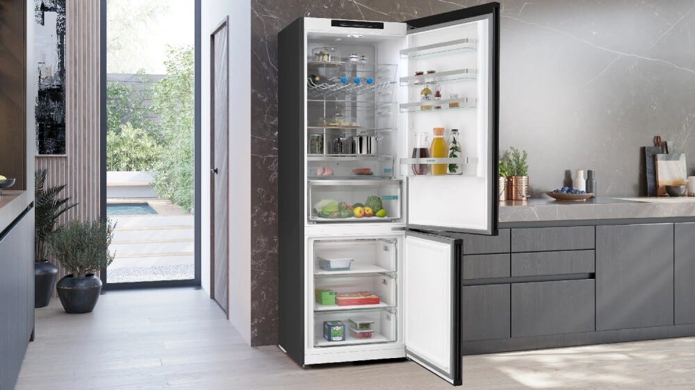 Siemens KG49NVXDG iQ300 Frigorifero con congelatore a libera installazione cm. 70, altezza 203, 440 litri, Total No Frost, dark inox