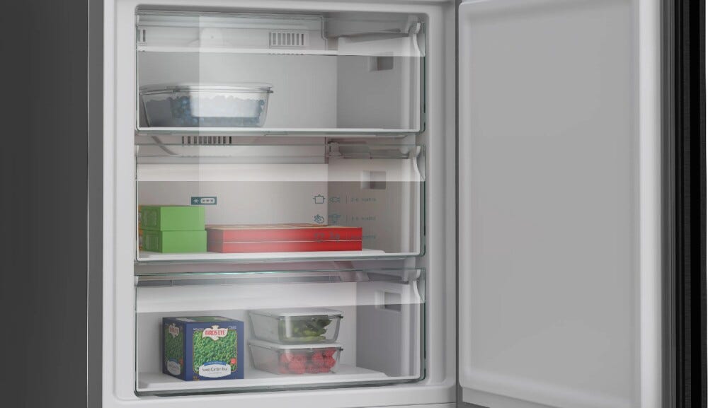 Siemens KG49NVXDG iQ300 Frigorifero con congelatore a libera installazione cm. 70, altezza 203, 440 litri, Total No Frost, dark inox
