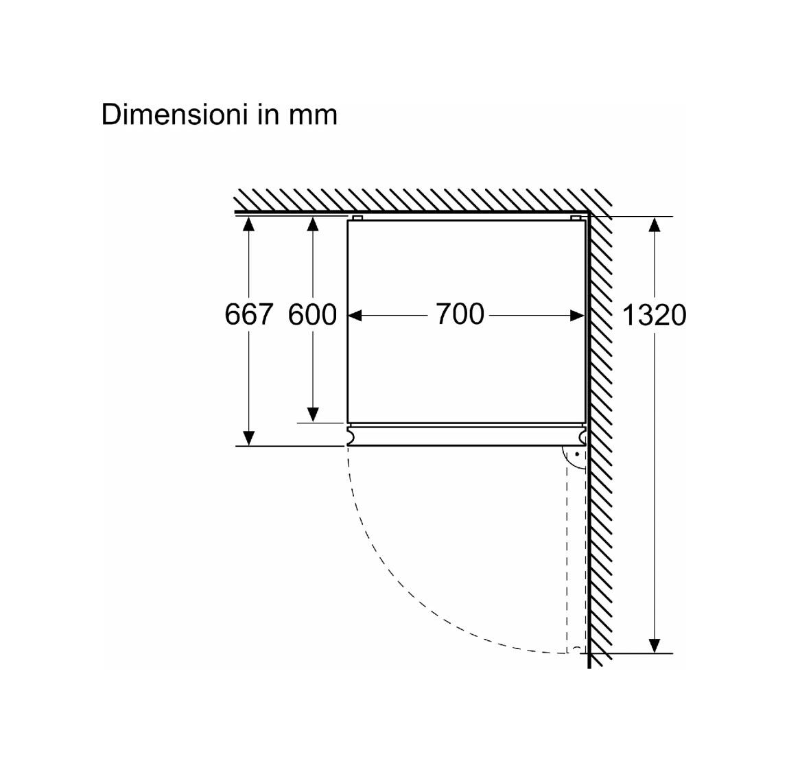 Siemens KG49NVXDG iQ300 Frigorifero con congelatore a libera installazione cm. 70, altezza 203, 440 litri, Total No Frost, dark inox