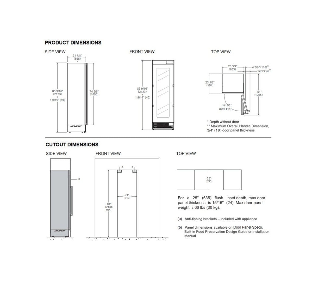 Bertazzoni RWC60S5TPNS Professional Cantina vino da incasso 60 cm, 3 zone, 100 bottiglie