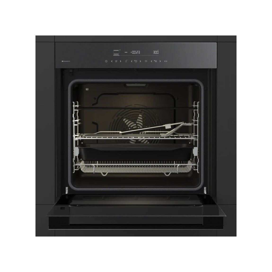 Hisense HO66MB PIZZACHEF Hi6 Forno elettrico da incasso cm. 60, capacità 78 litri, Air Fry, Pizza 350°C, Wi‑Fi, nero opaco