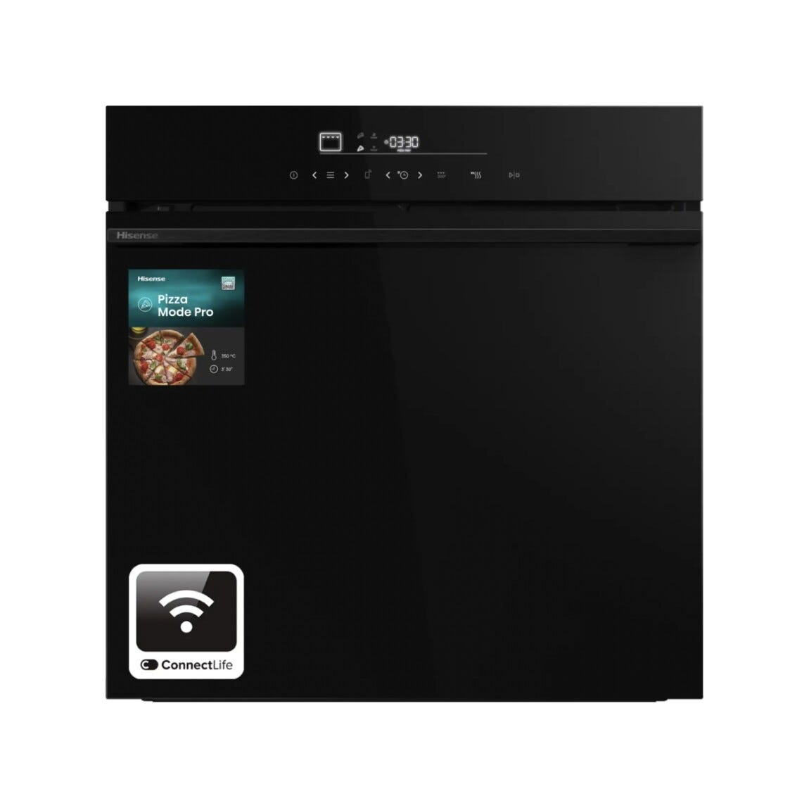 Hisense HO66F8 PizzaChef Hi6 Forno elettrico da incasso cm. 60, capacità 77 litri, Air Fry, Pizza 350°C, Wi‑Fi, nero