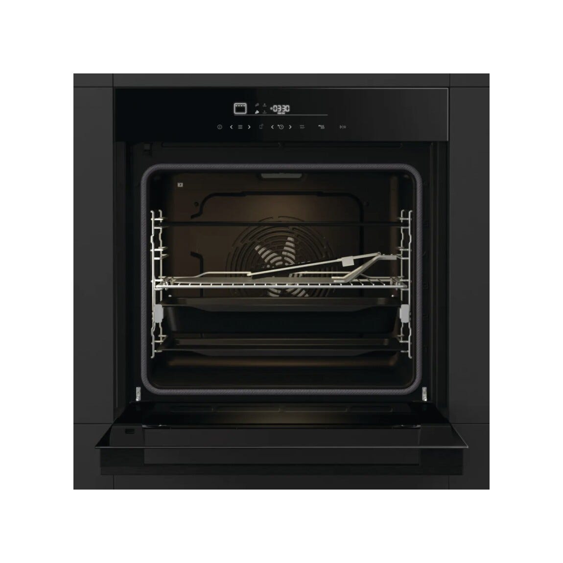 Hisense HO66F8 PizzaChef Hi6 Forno elettrico da incasso cm. 60, capacità 77 litri, Air Fry, Pizza 350°C, Wi‑Fi, nero