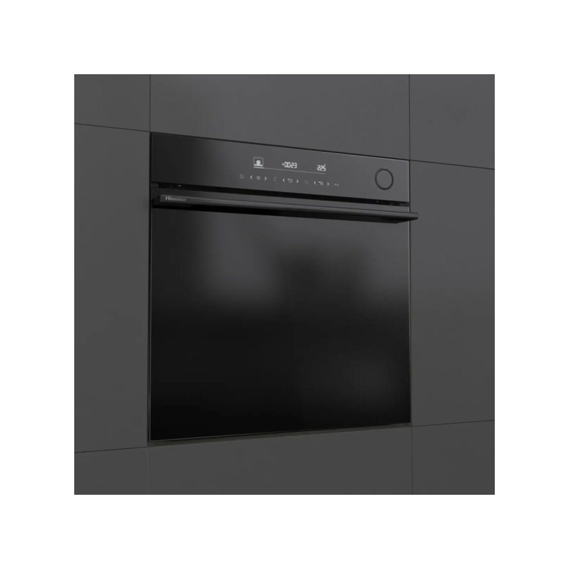 Hisense BSA6634PBG8 Hi6 Forno da incasso cm. 60, capacità 77 litri, Steam Add Plus, Air Fry, Pizza 300°C, pirolitico, nero