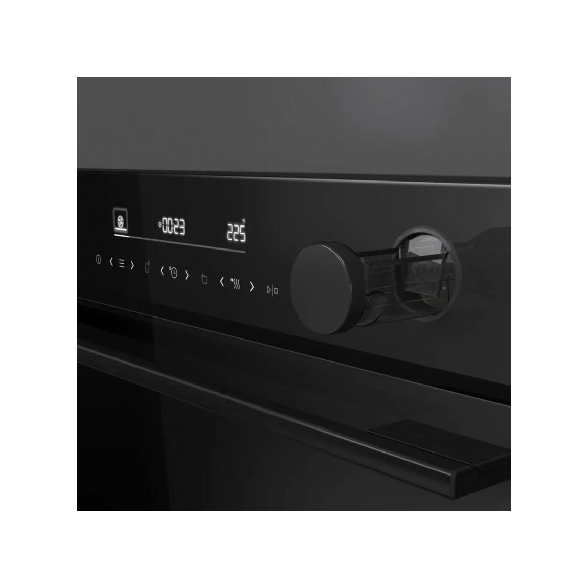 Hisense BSA6634PBG8 Hi6 Forno da incasso cm. 60, capacità 77 litri, Steam Add Plus, Air Fry, Pizza 300°C, pirolitico, nero