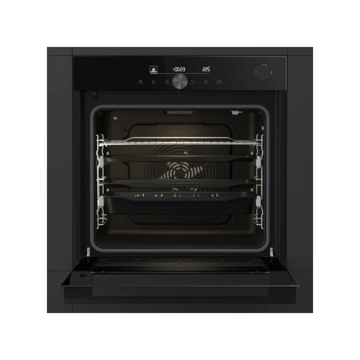 Hisense BSA6633PBG8 Hi6 Forno da incasso cm. 60, capacità 77 litri, Steam Add Plus, Air Fry Plus, 22 programmi automatici, nero