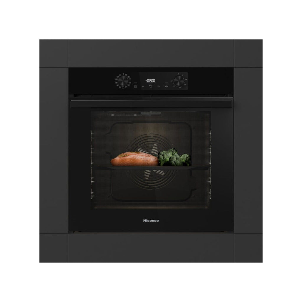Hisense BIV64211AB Forno elettrico da incasso cm. 60, capacità 77 litri, AirFry, Pizza 300°C, FrozenBake, nero