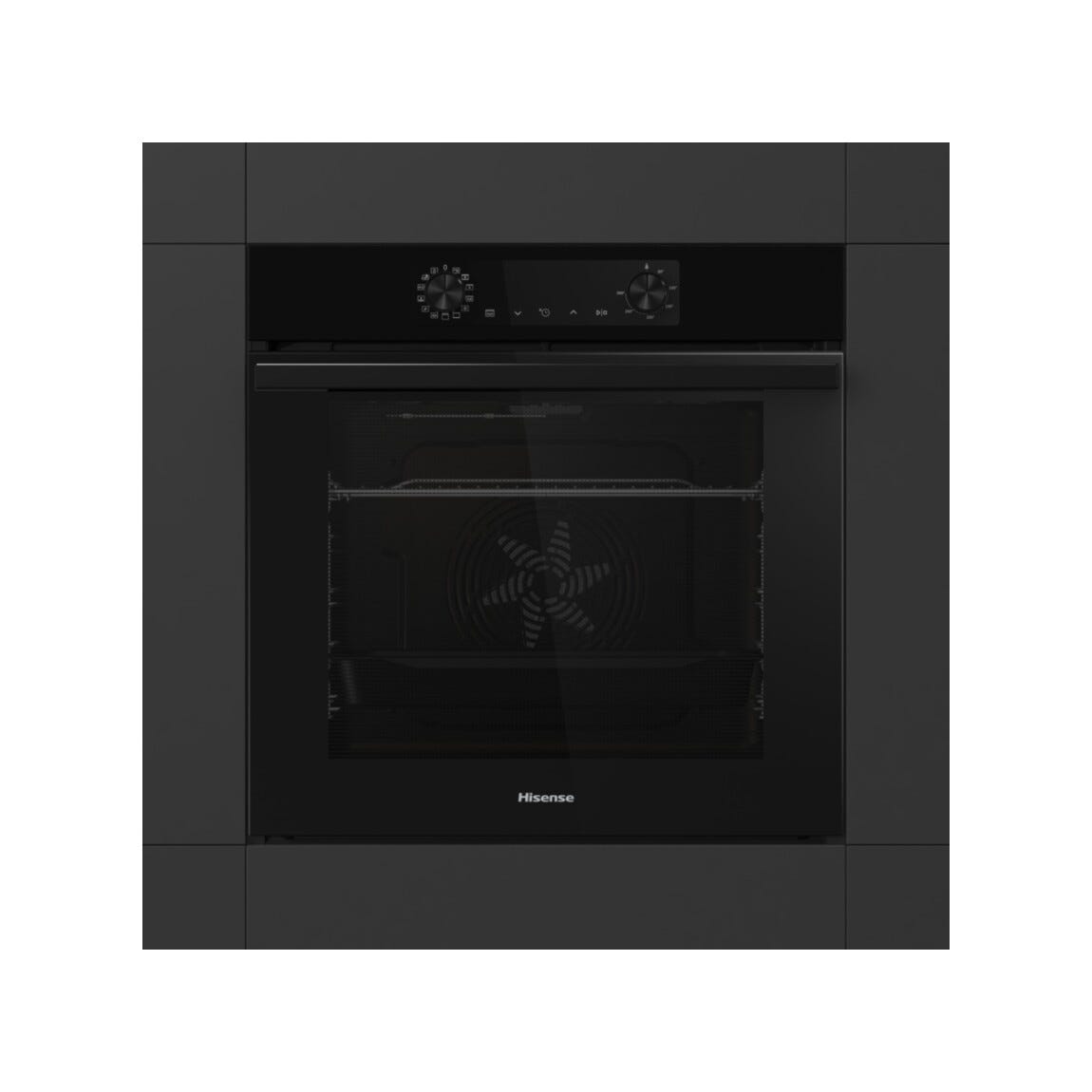 Hisense BIV64211AB Forno elettrico da incasso cm. 60, capacità 77 litri, AirFry, Pizza 300°C, FrozenBake, nero