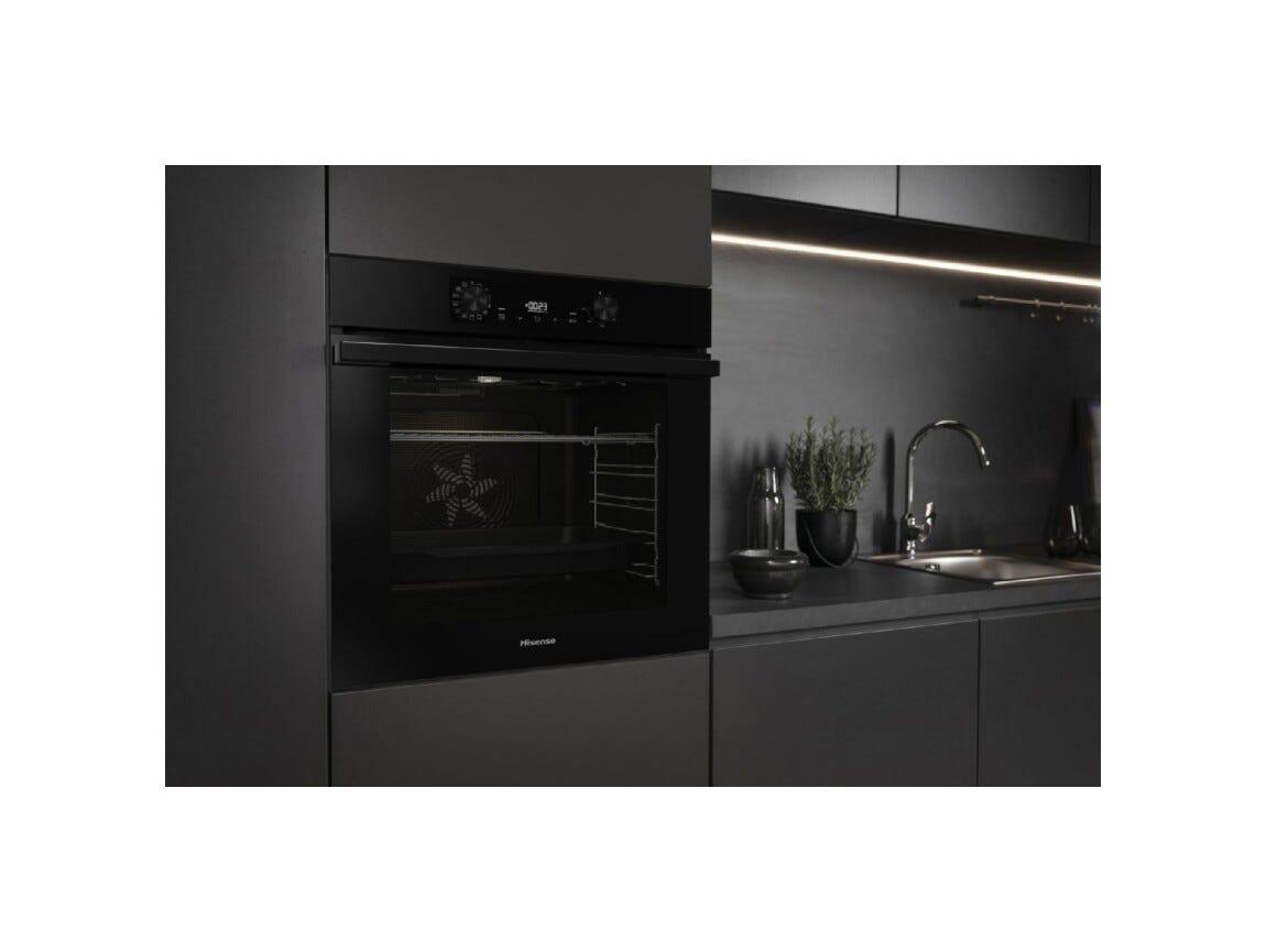 Hisense BIV64211AB Forno elettrico da incasso cm. 60, capacità 77 litri, AirFry, Pizza 300°C, FrozenBake, nero