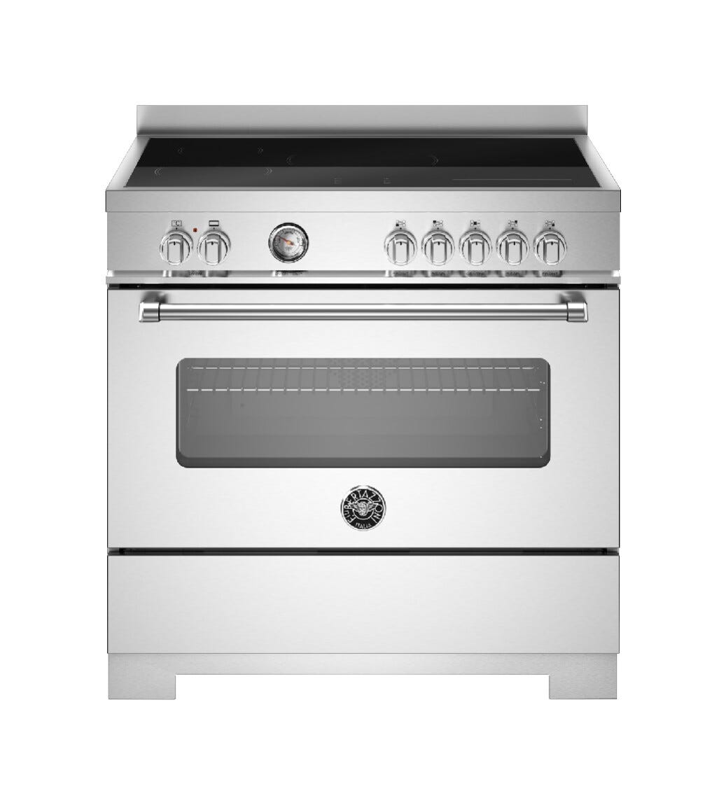 Bertazzoni MAS95I1EXT2 Master Cucina da accosto 90 cm, 5 zone induzione, forno elettrico multifunzione 103 l, inox