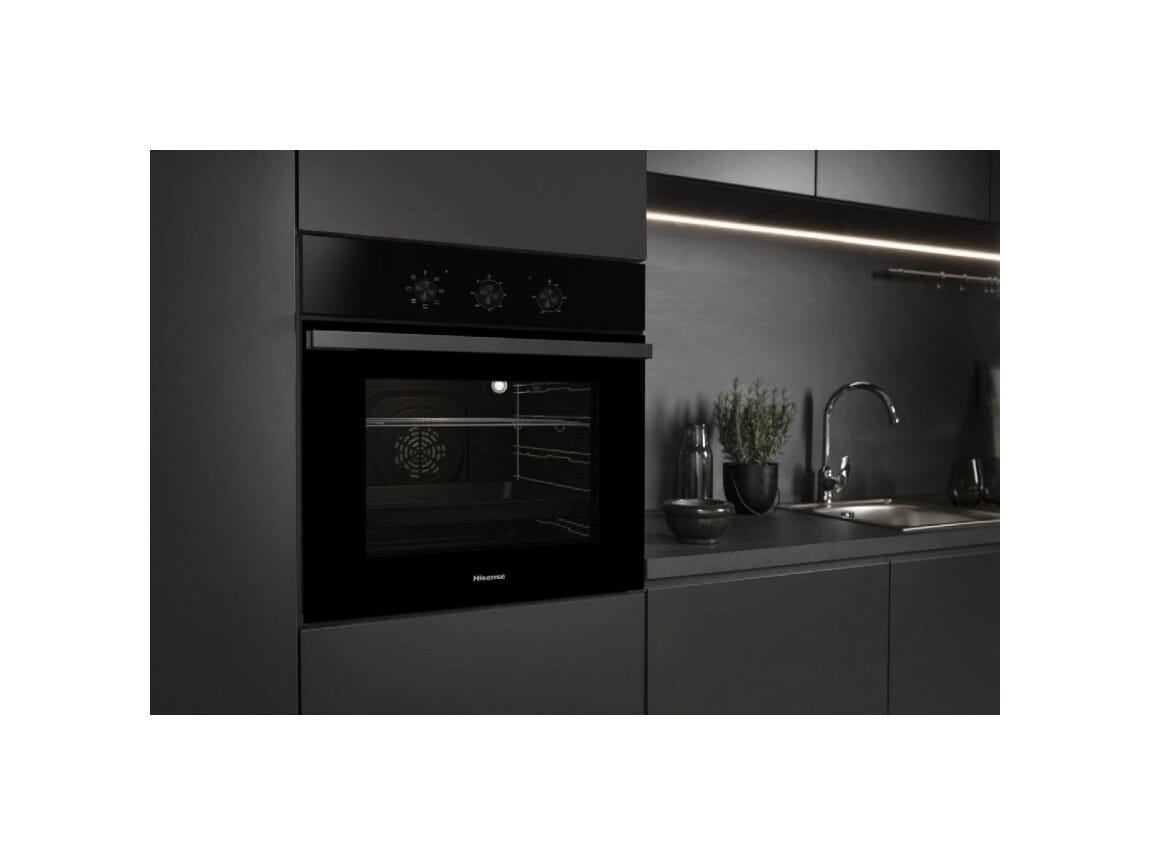 Hisense BI62121AAB Hi2 Forno elettrico ventilato da incasso cm. 60, capacità 73 litri, Even Bake, 7 funzioni, grill, nero