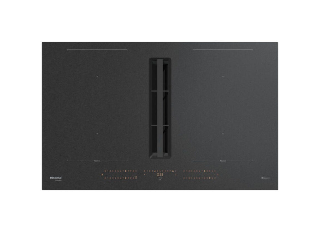 Hisense HEH8443BSRWF Hi8 Piano a induzione con cappa integrata cm. 83, 4 zone, aspirazione 611 m³/h, nero