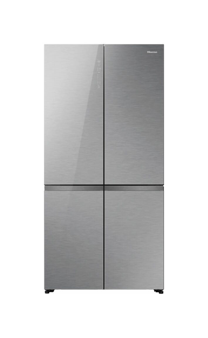 Hisense RQ768N4GVE Hi5 Frigorifero con congelatore 4 porte cm. 91, capacità 591 litri, Total No Frost, Metal-Tech Cooling, grigio