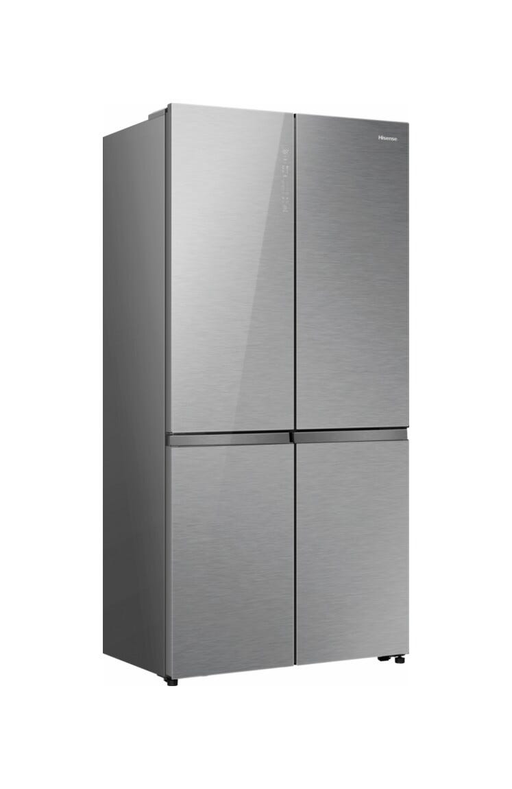 Hisense RQ768N4GVE Hi5 Frigorifero con congelatore 4 porte cm. 91, capacità 591 litri, Total No Frost, Metal-Tech Cooling, grigio