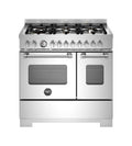 Bertazzoni MAS96L2EXT2 Master Cucina da libera installazione 90 cm, 6 fuochi a gas, doppio forno elettrico multifunzione, inox