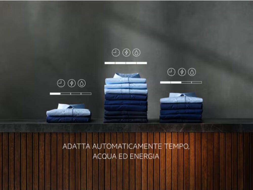 AEG L8W84ADBI serie 8000 Lavasciuga integrata totale, cm. 60, lavaggio 8 kg, asciugatura 4 kg, tecnologia ProSense®, Steam Refresh