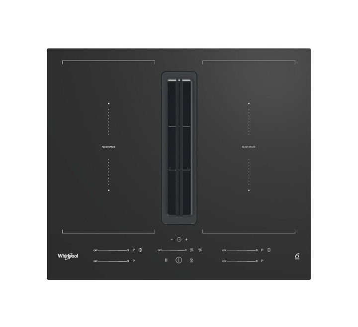 Whirlpool WVH60FFB01 Piano cottura a induzione cm. 60, 4 zone, FlexiCook, 6th Sense, Booster, nero